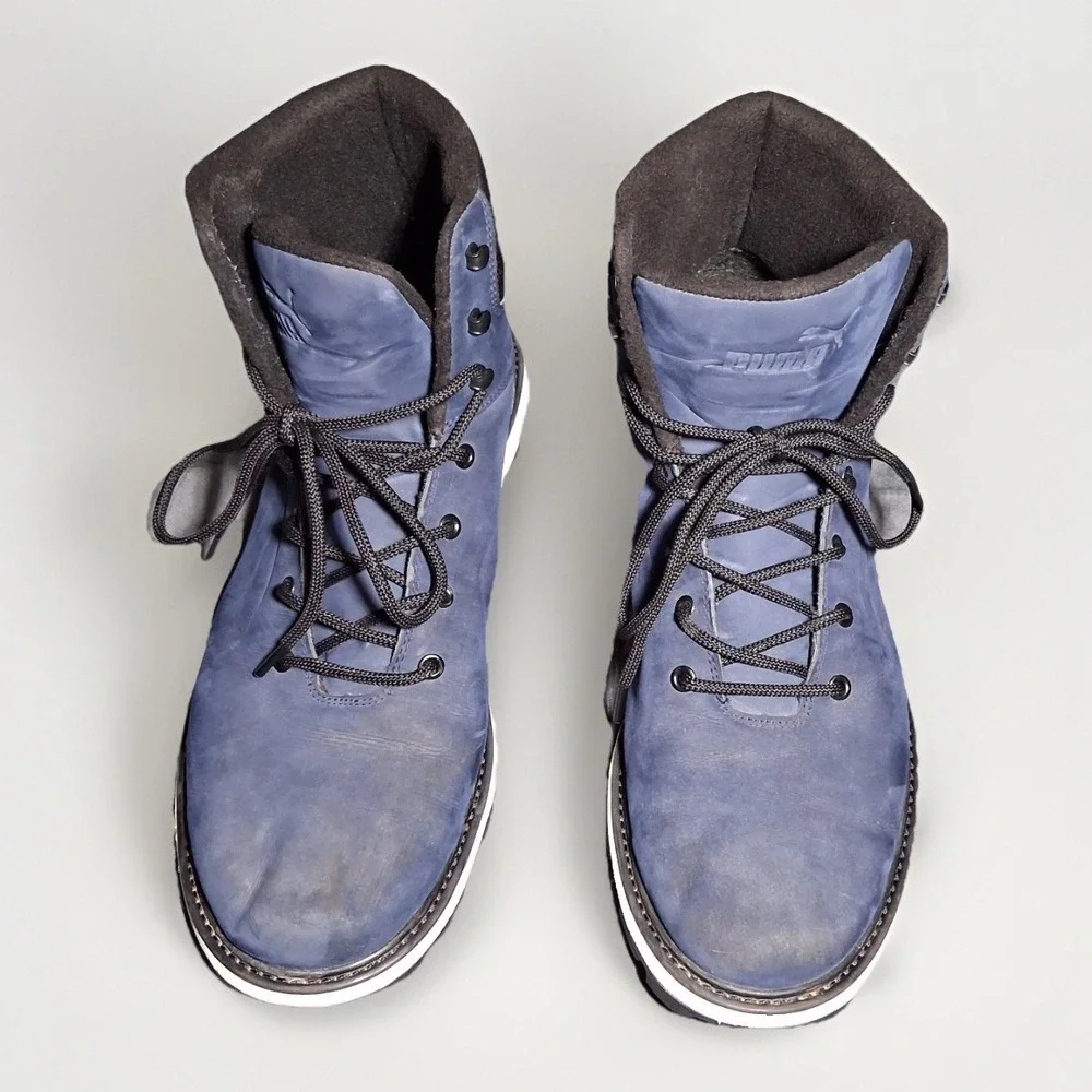 Puma Desierto Mid Mens Navy Blue Nubuck  Boot Size 14